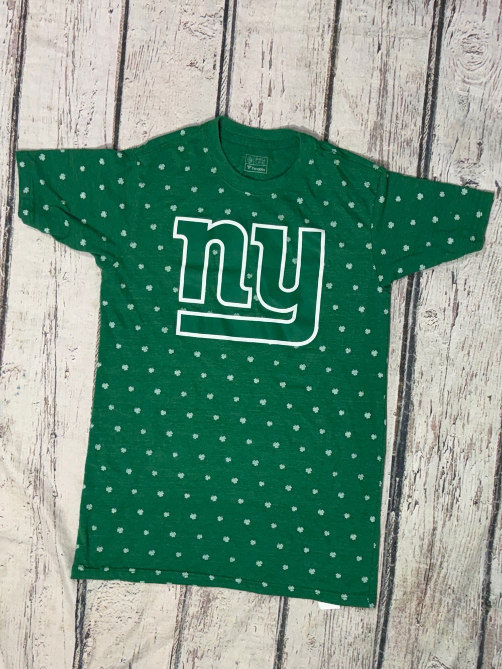 New York Giants Shamrock Irish Women's NFL Football Tshirt